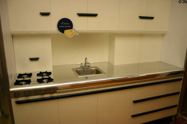 Kitchen of Dymaxion House at Henry Ford Museum. Dearborn, MI.