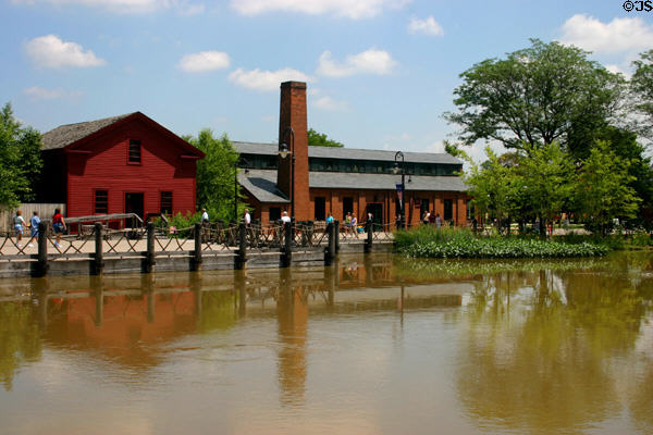Sandwich Glass Factory rebuilt at Greenfield Village. Dearborn, MI.