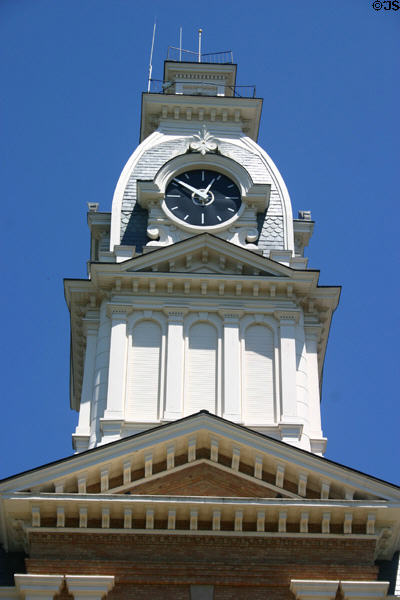 Tower of Central Hall at Hillsdale College. Hillsdale, MI.
