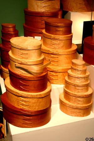 Shaker boxes in shop. Holland, MI.