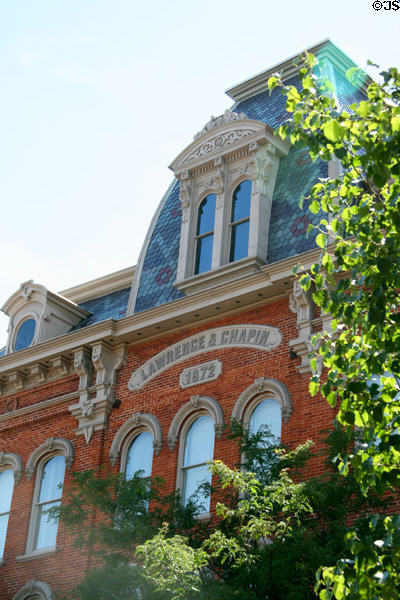 Second Empire details of Lawrence & Chapin building. Kalamazoo, MI.