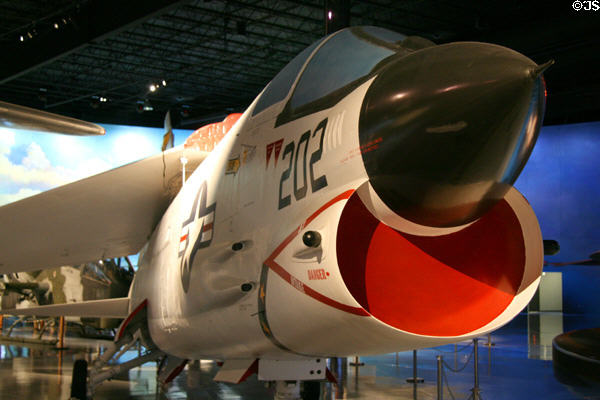 Nose of Vought F-8J Crusader at Air Zoo. Kalamazoo, MI.