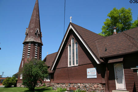 Gothic Revival details of St. John's Episcopal Church. Moorhead, MN.