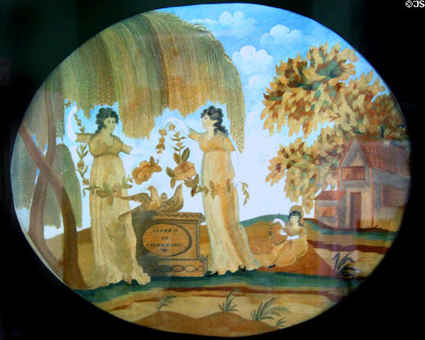 Mourning painting at General Daniel Bissell House. St. Louis, MO.