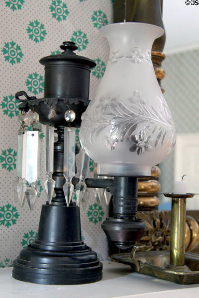 Argand oil lamps at General Daniel Bissell House. St. Louis, MO.