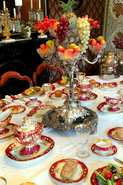 Center piece on dining room table at Campbell House Museum. St. Louis, MO.