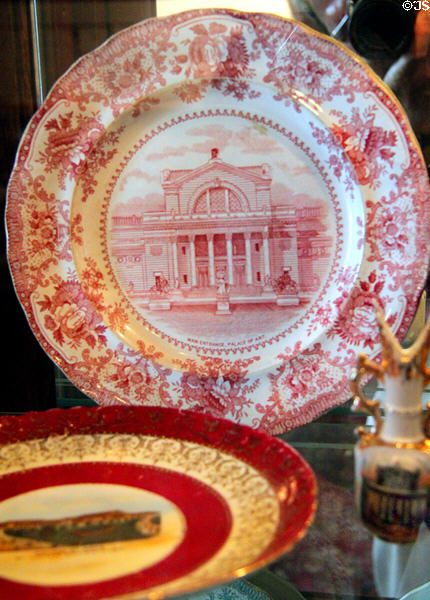 Palace of Art souvenir plate from 1904 Louisiana Purchase Exposition at Chatillon-DeMenil Mansion. St. Louis, MO.