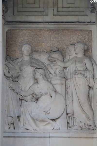 Relief showing the arts on Saint Louis Art Museum. St. Louis, MO.