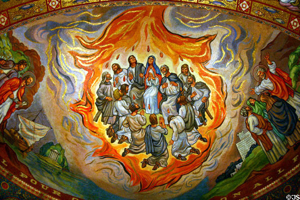 Modern mosaic at Saint Louis Cathedral. St Louis, MO.