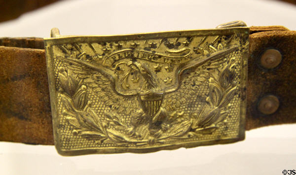 Civil War belt buckle at Jefferson Barracks. St. Louis, MO.