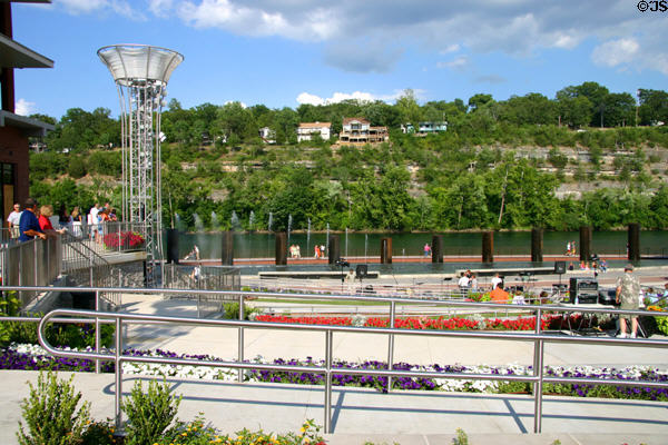 Branson Landing in downtown along White River. Branson, MO.