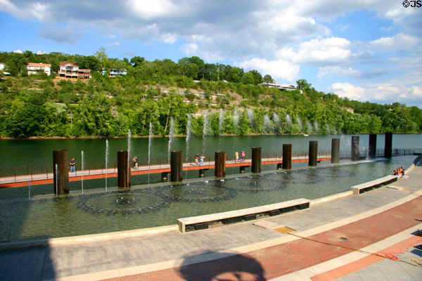 Water fountain display at Branson Landing. Branson, MO.