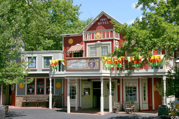 Recreation of frontier hotel at Silver Dollar City. Branson, MO.