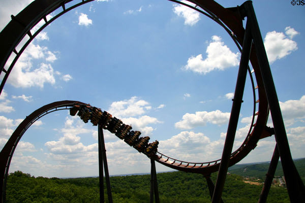 Roller coaster at Silver Dollar City. Branson, MO.