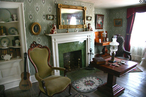 Becky Thatcher House parlor at Mark Twain Boyhood Home & Museum. Hannibal, MO.