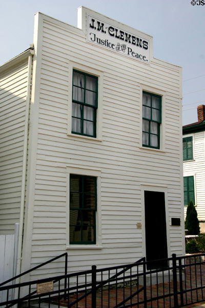 J.M. Clemens Justice of the Peace Office at Mark Twain Boyhood Home & Museum. Hannibal, MO.