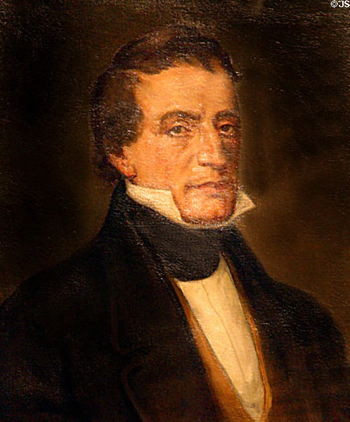 William Henry Harrison (1773-1841) (governor of Indiana Territory which included Missouri) portrait at Missouri State Capitol. Jefferson City, MO.