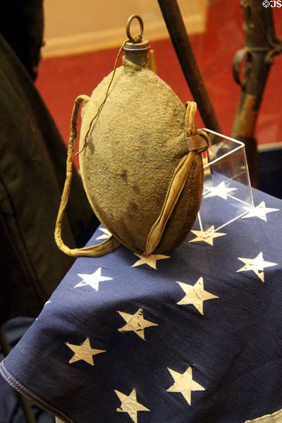 Civil War canteen (1858) at 1859 Jail Museum. Independence, MO.