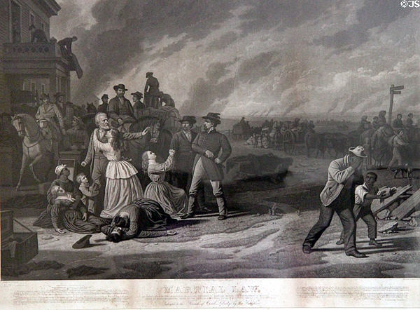 Martial Law (General Order No. 11) engraving (1872) by George Caleb Bingham at 1859 Jail Museum. Independence, MO.