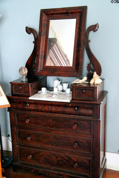 Chest of drawers with tilting mirror at John Wornall House Museum. Kansas City, MO.