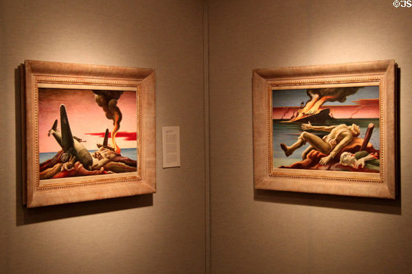 Paintings of Thomas Hart Benton's World War II works at State Historical Society of Missouri. Columbia, MO.