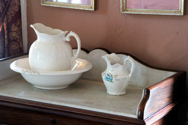 Wash basin & pitcher at Beauvoir. Biloxi, MS.