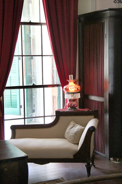 Recamier couch at Beauvoir. Biloxi, MS.