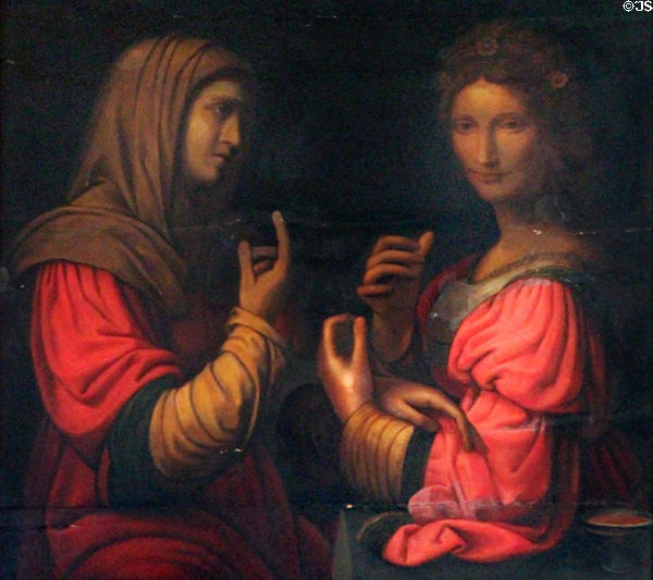 Painting with two women at Beauvoir. Biloxi, MS.