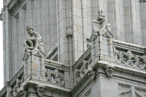 Gargoyle like carvings of Lamar Life Building. Jackson, MS.