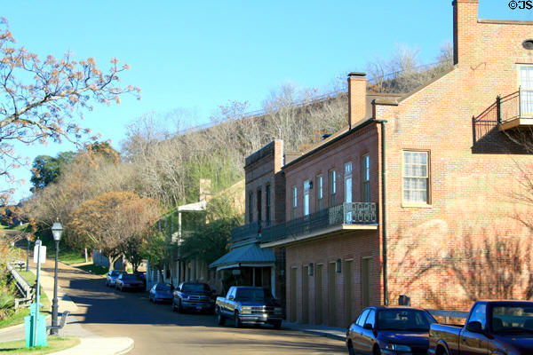 Natchez Under-the-Hill tourist area on Silver Street, once a saloon district serving river boats docked nearby. Natchez, MS.