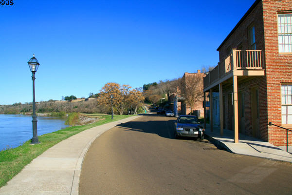 Natchez Under-the-Hill & Riverwalk along Mississippi River. Natchez, MS.
