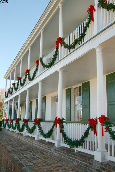Balconies of House on Ellicott's Hill. Natchez, MS.