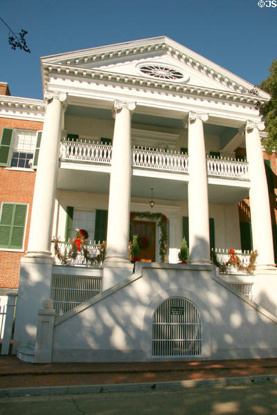 Portico of Choctaw House. Natchez, MS.