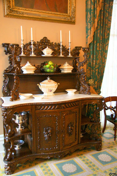 Dining room sideboard of Stanton Hall. Natchez, MS.