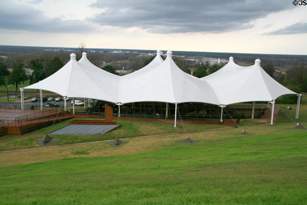 Tents over USS Cairo Museum. Vicksburg, MS.