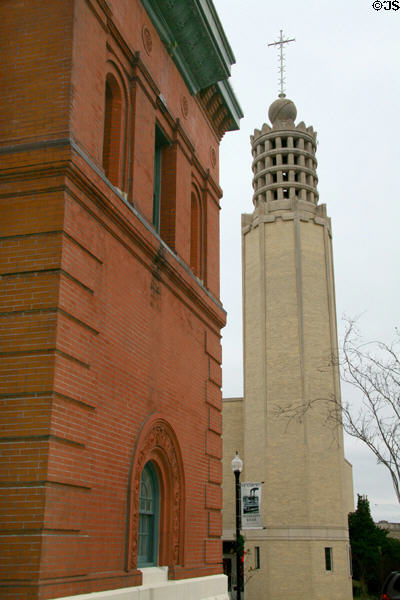 Mississippi River Commission Building & Saint Paul's Catholic Church. Vicksburg, MS.