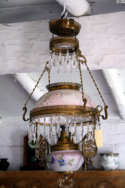 Oil lamp of Pioneer Cabin at Reeder's Alley. Helena, MT.