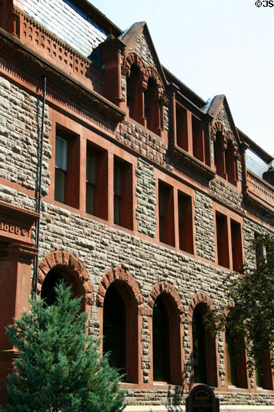 Stonework detail of First National Bank Securities Building. Helena, MT.