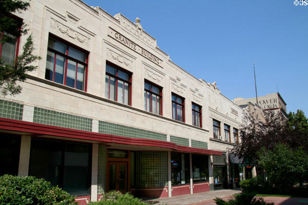Granite Building (1920s) (30-36 N. Last Chance Gulch Mall). Helena, MT. Style: Moderne.