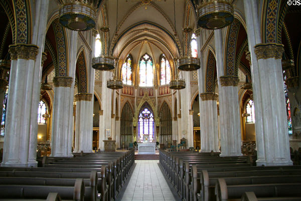 Interior of Cathedral of Saint Helena. Helena, MT.