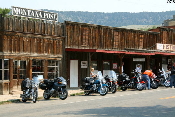 Montana Post & Historical Museum on Wallace Street. Virginia City, MT.