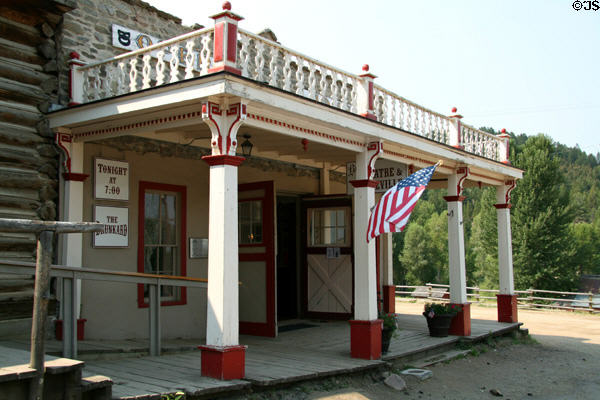 Smith & Boyd Livery Stable (c1900) converted to a theater in 1949. Virginia City, MT.