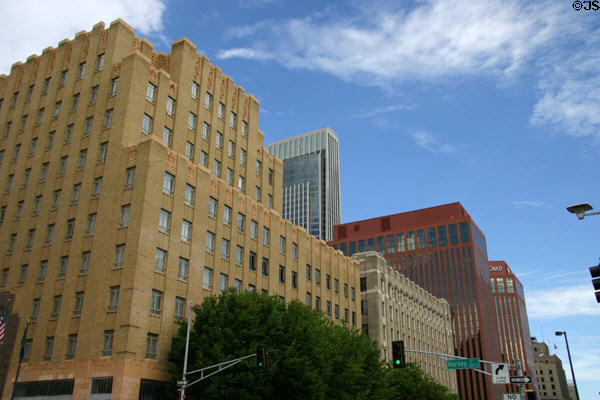 Redick Plaza Hotel, Paxton Hotel & Central Park Plaza along 15th St. Omaha, NE.
