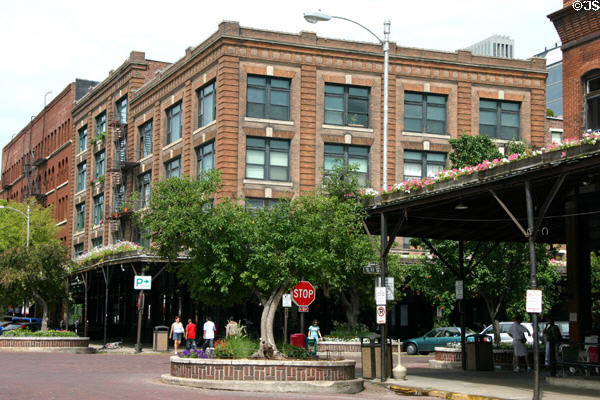 Old Market scene at 11th & Howard Streets. Omaha, NE.