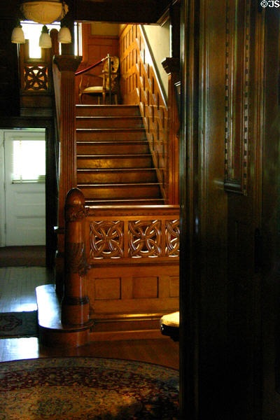 Entrance staircase of Frank House. Kearney, NE.