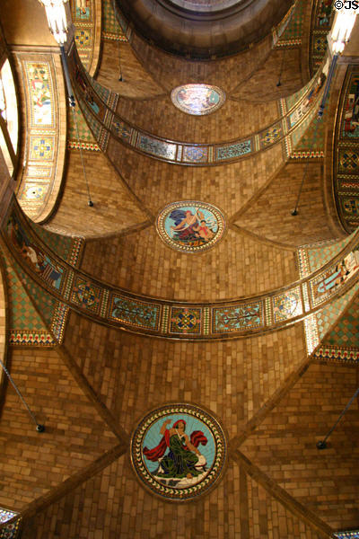 Foyer ceiling of Nebraska State Capitol. Lincoln, NE.