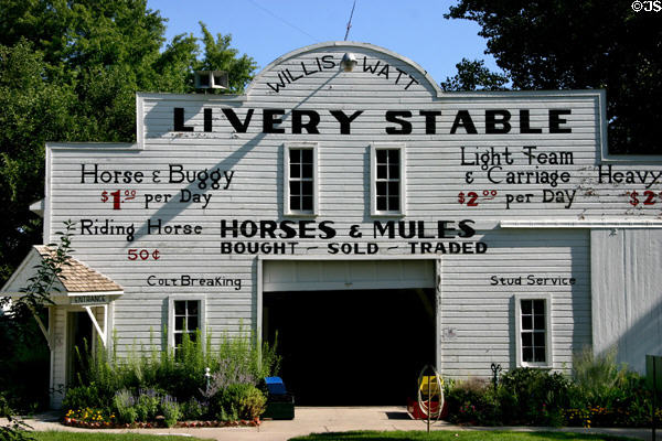 Livery Stable at Warp Pioneer Village. Minden, NE.
