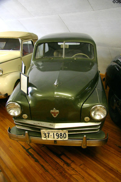 Crosley (1939-52) introduced by Powell Crosley, Jr. at 1939 New York World's fair to provide economical travel & sell through department stores at Warp Pioneer Village. Minden, NE.