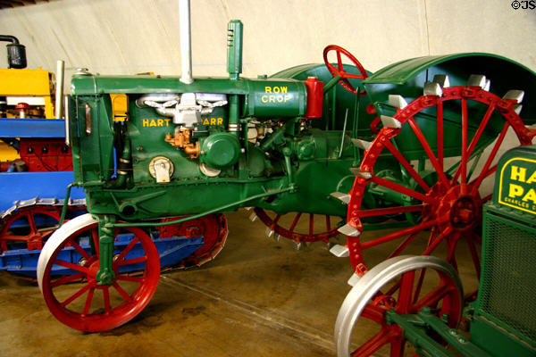 Oliver (Hart-Parr) gasoline tractor (1930) which rode on steel lugs to keep from compressing ground at Warp Pioneer Village. Minden, NE.
