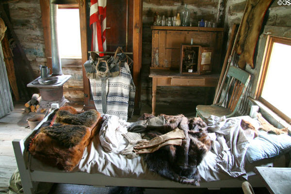 Fort McPherson HQ interior where General Sheridan, Cody, Custer were posted, now at Lincoln County Historical Museum. North Platte, NE.